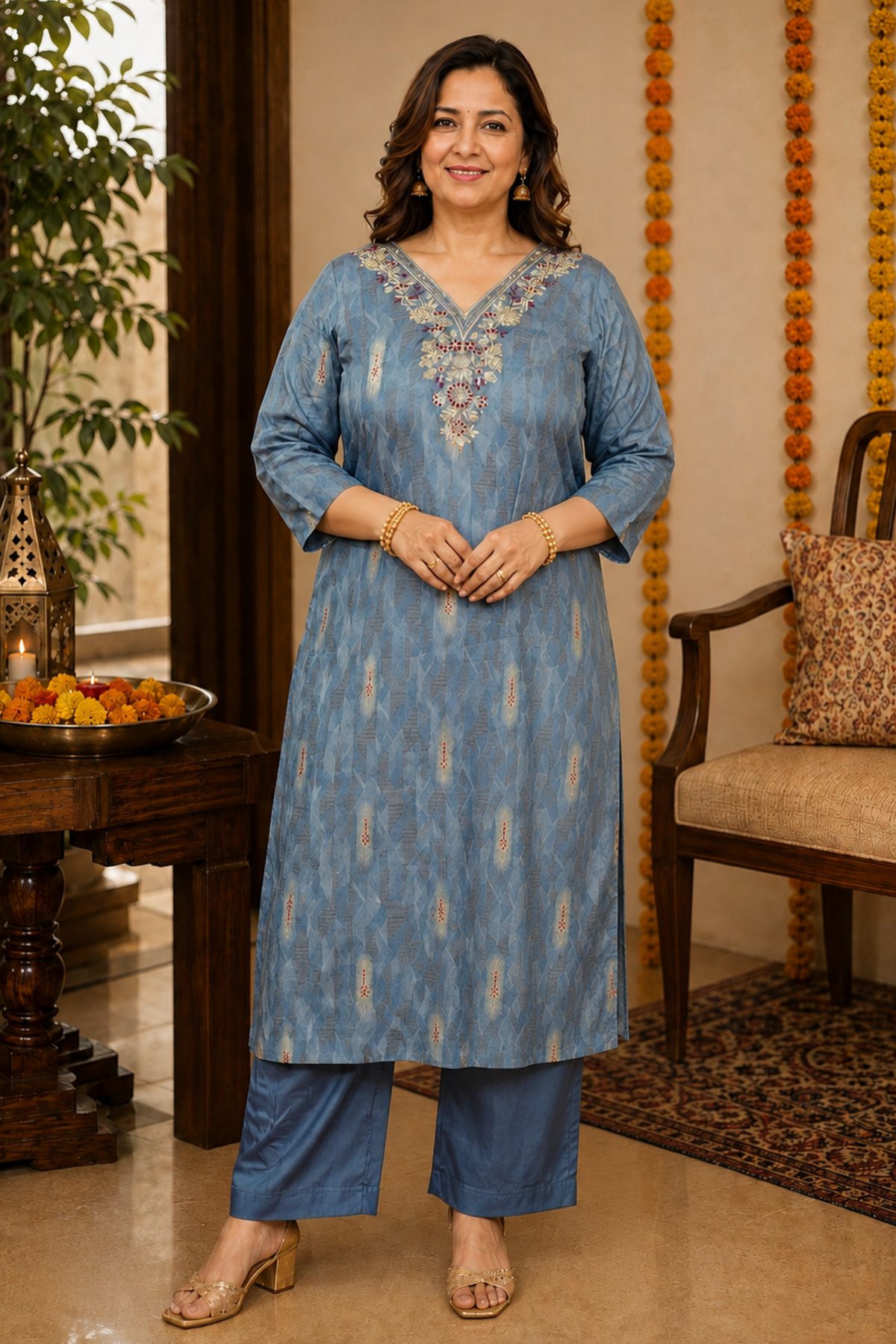 Reshami Saanjh Muslin Suit Set