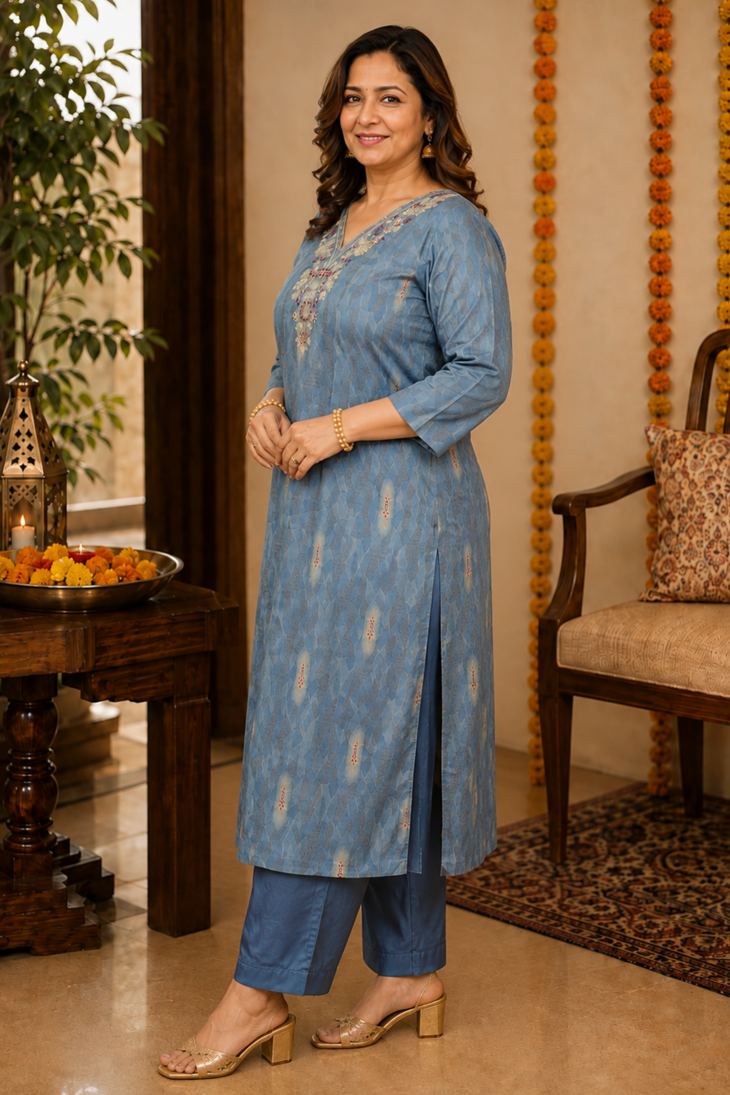 Reshami Saanjh Muslin Suit Set