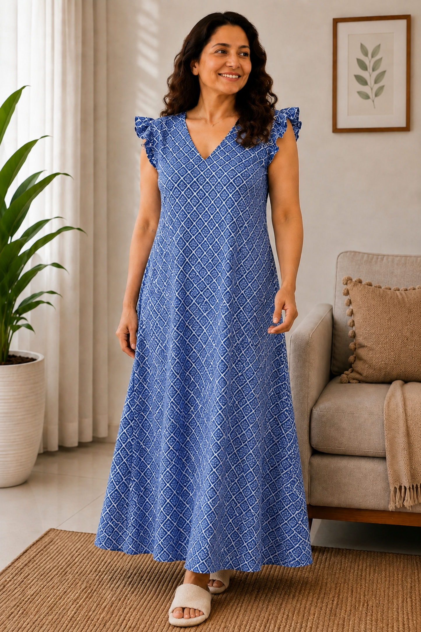Blue Atelier Rayon Lounge Dress