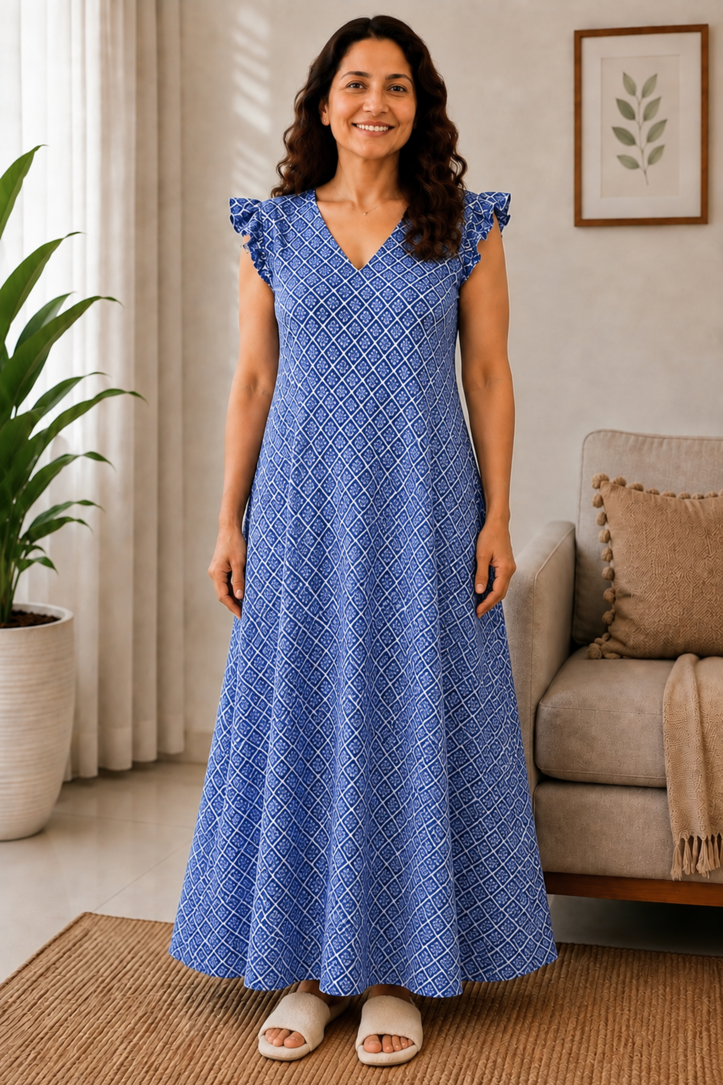 Blue Atelier Rayon Lounge Dress