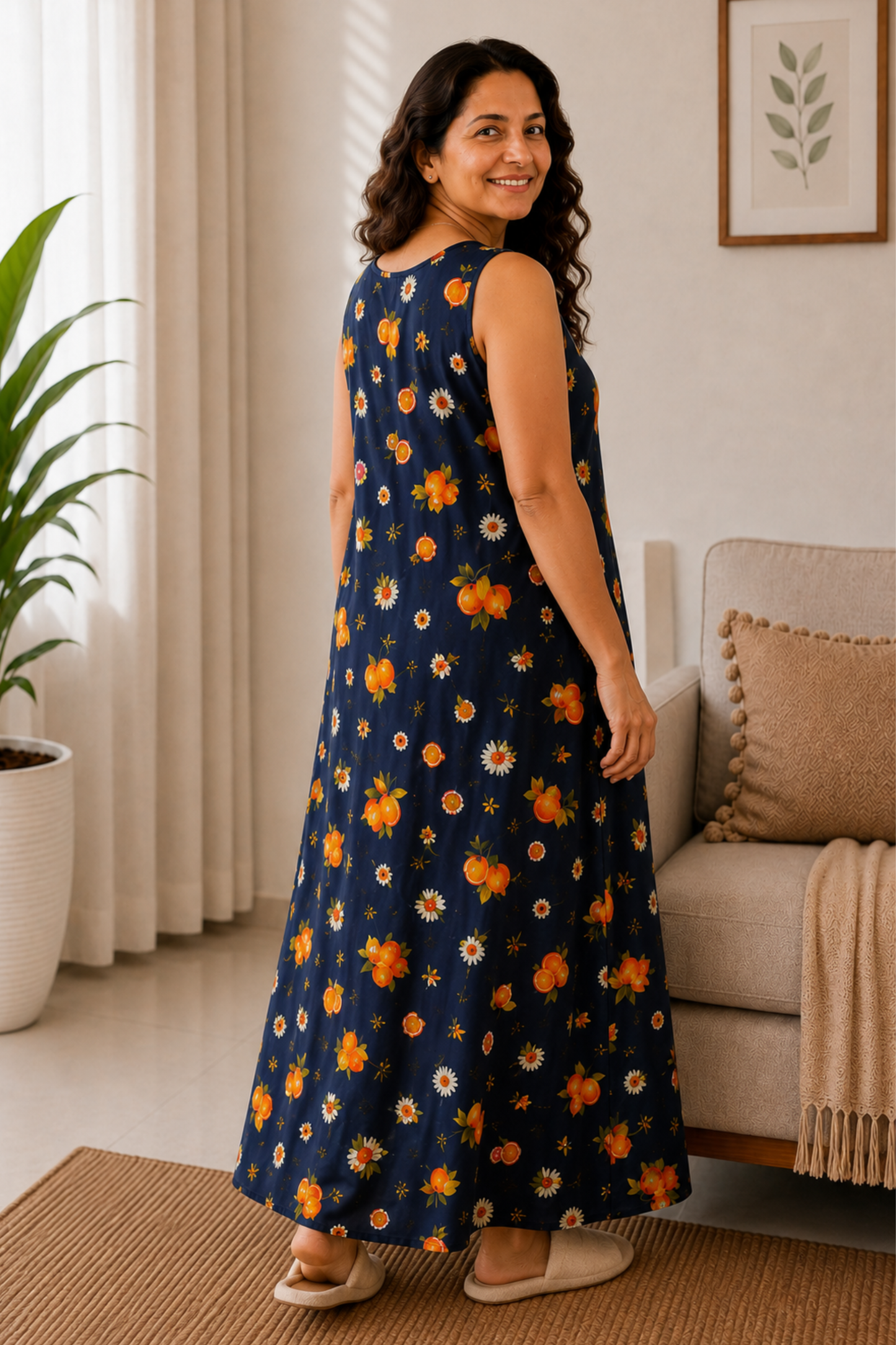 Evening Citrus Rayon Night Gown