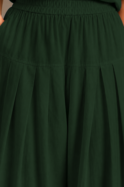 Bottle Green Rayon Farshi Salwar