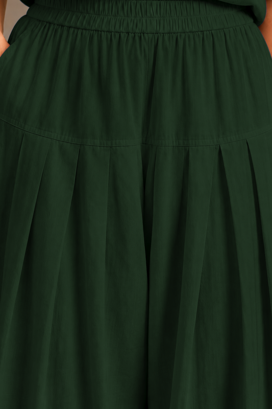 Bottle Green Rayon Farshi Salwar