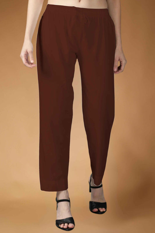 Brown Rayon Kurti Pant