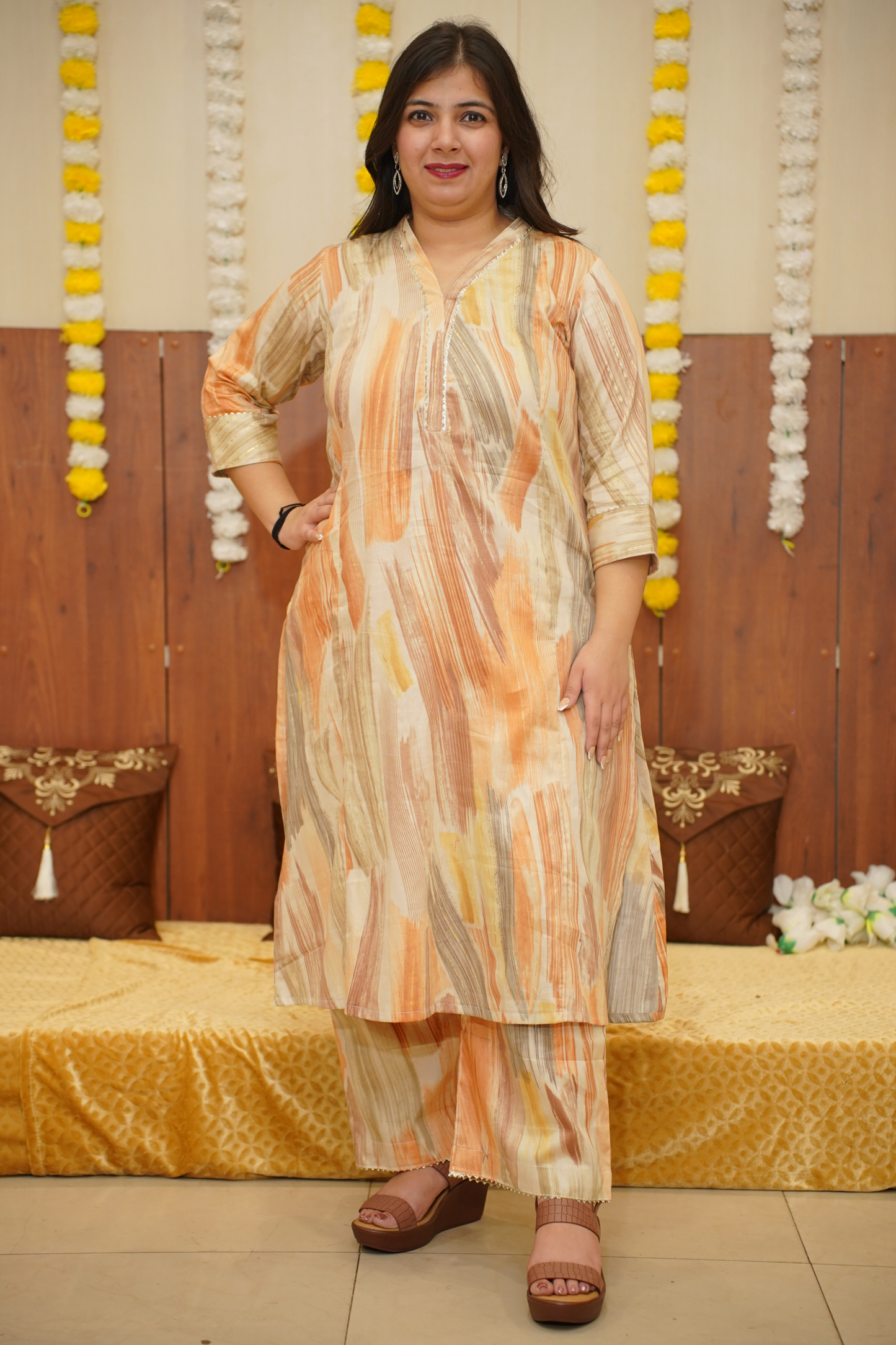Earthy Peach Co-ord Suit Set