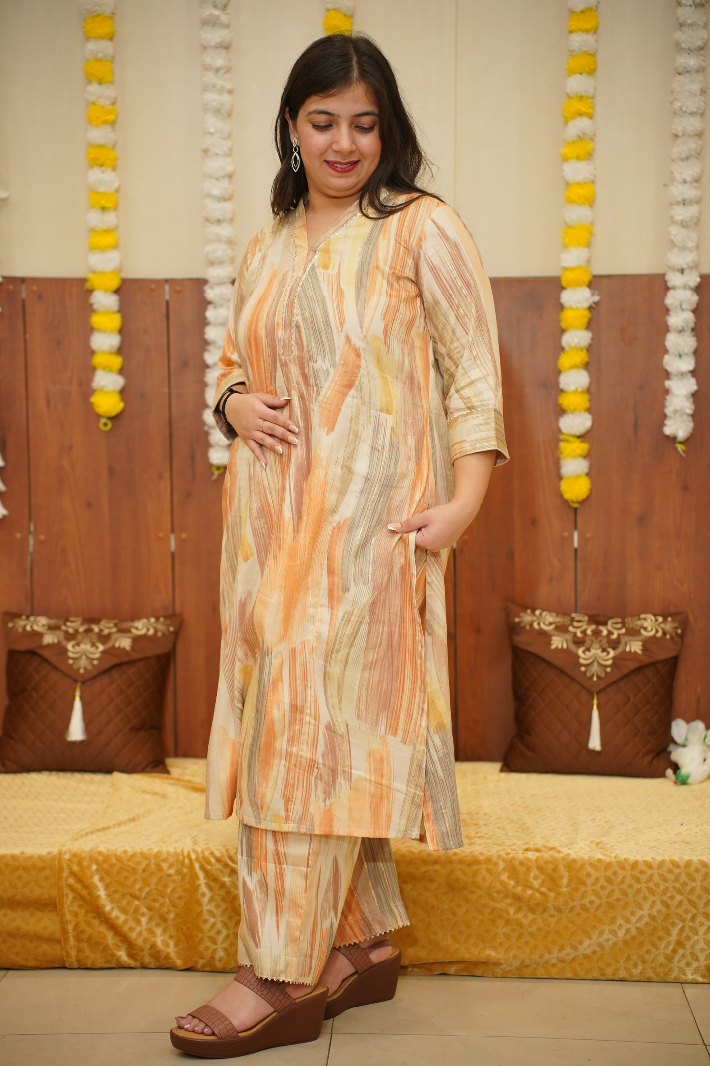 Earthy Peach Co-ord Suit Set