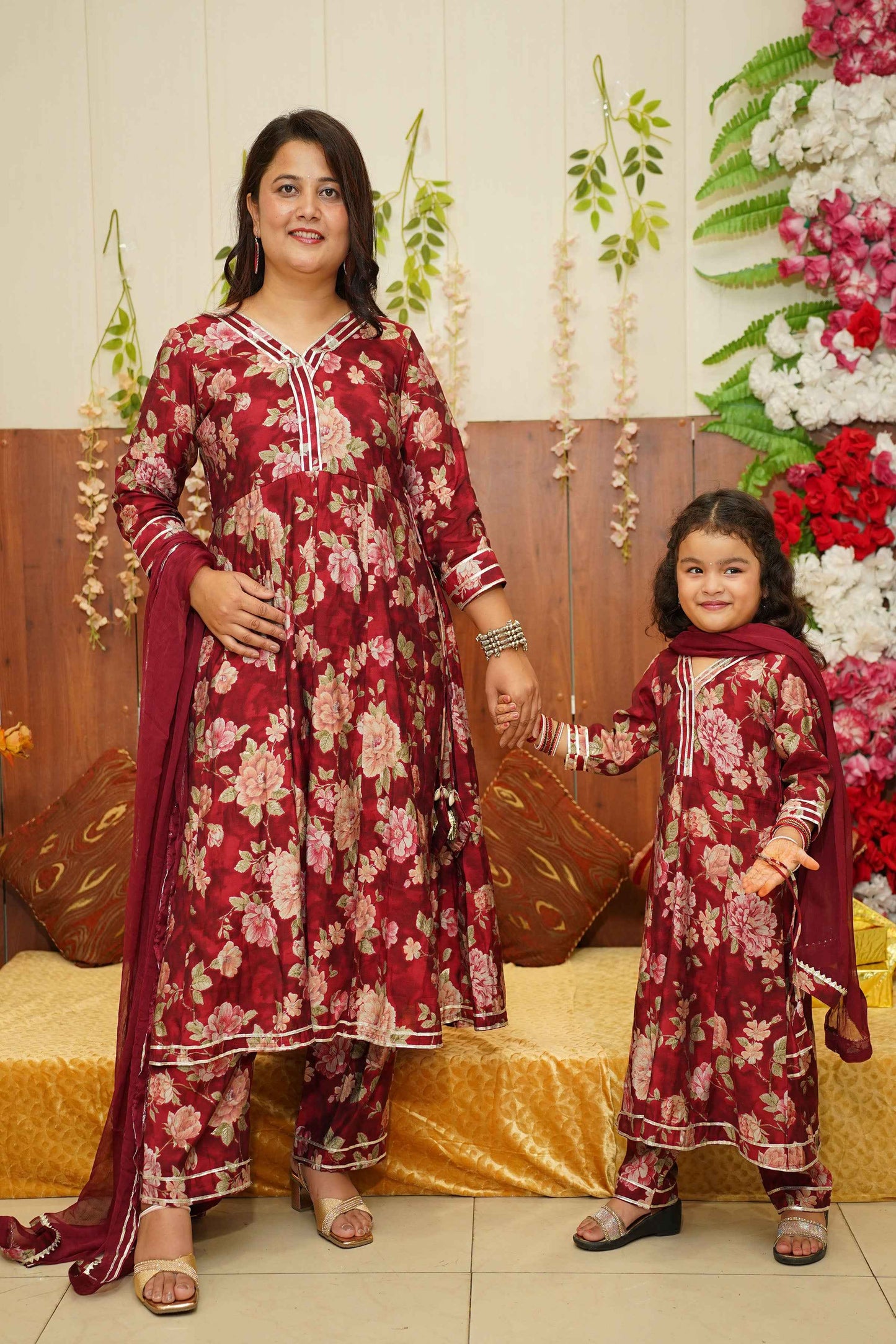 Raspberry Radiance Anarkali Set