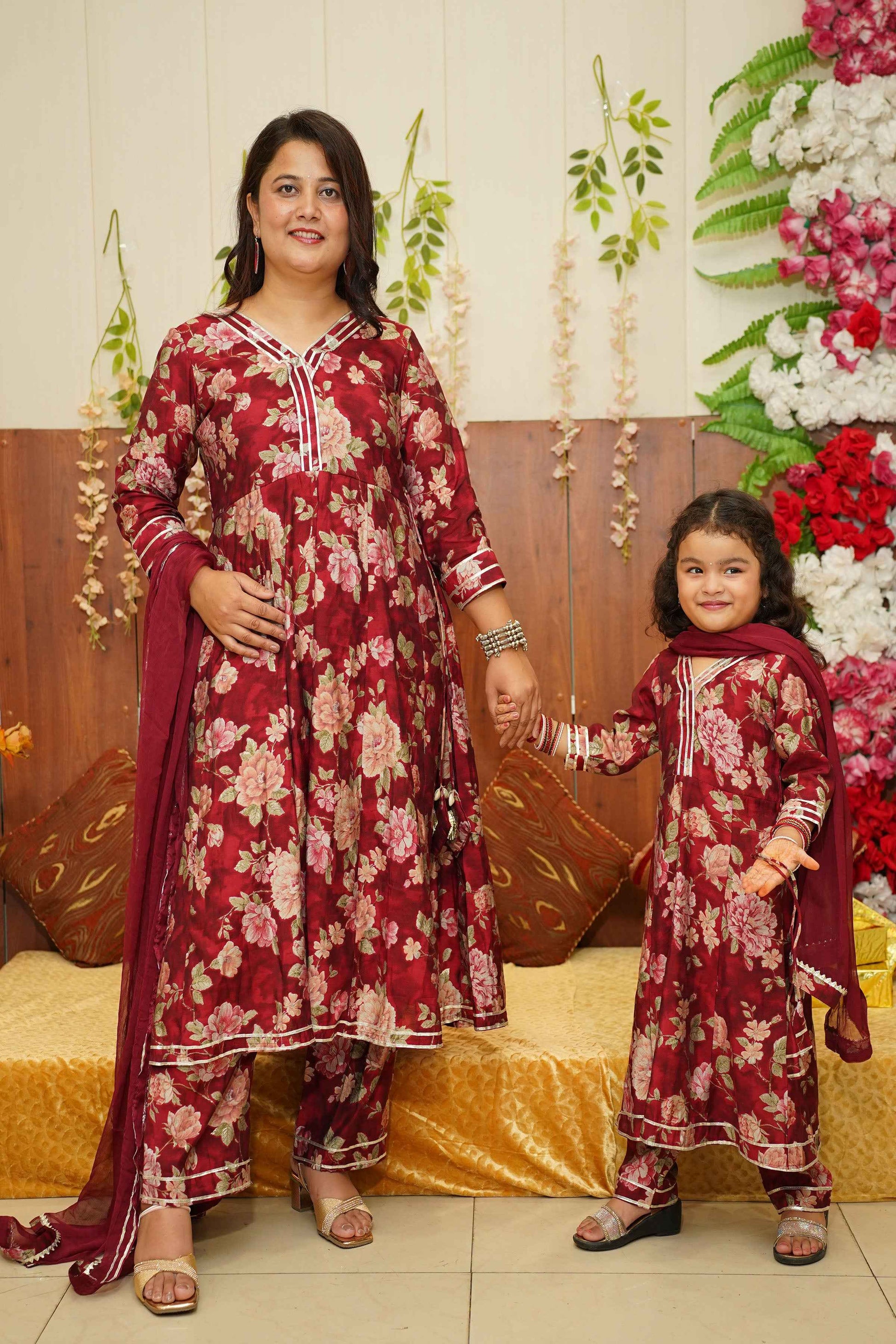 Raspberry Radiance Anarkali Set