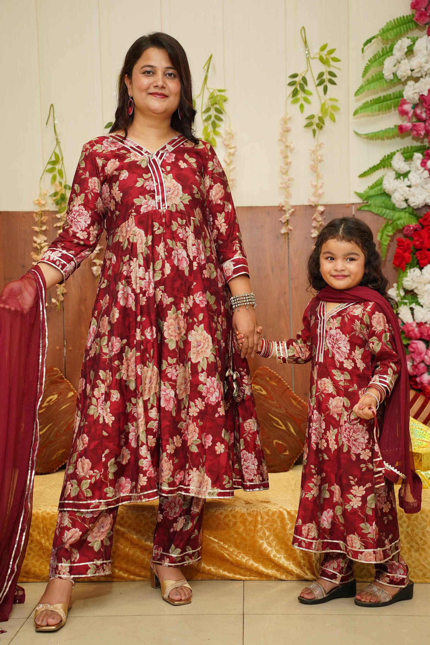 Raspberry Radiance Anarkali Set