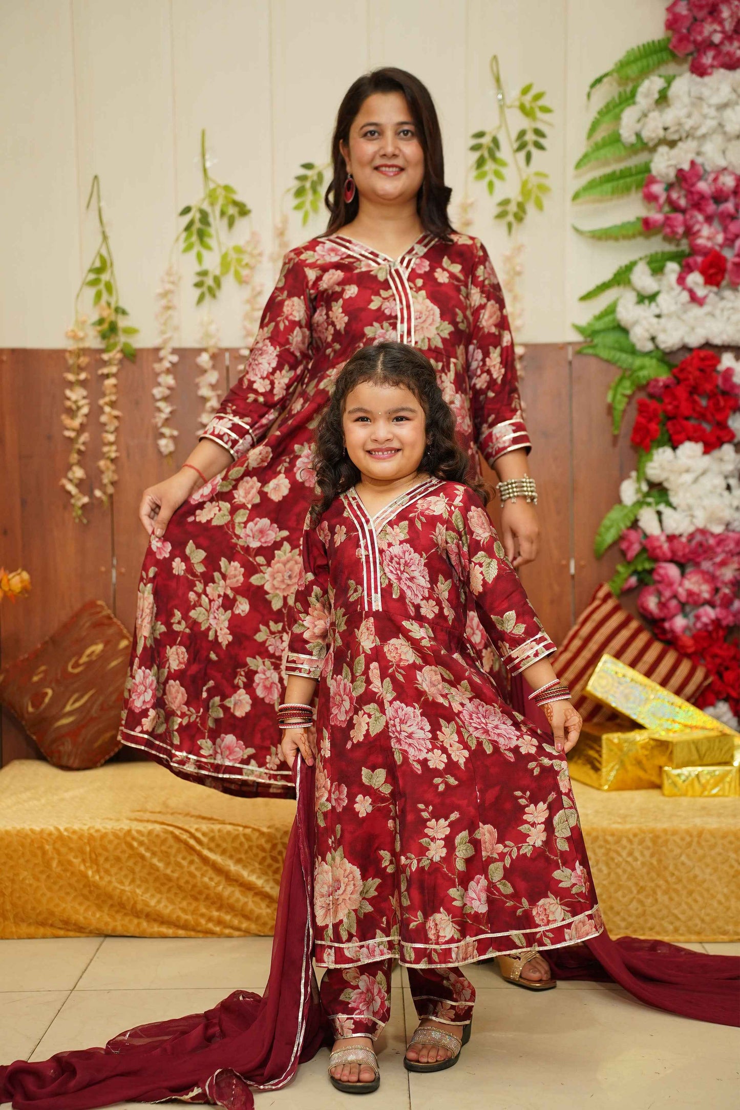Raspberry Radiance Anarkali Set