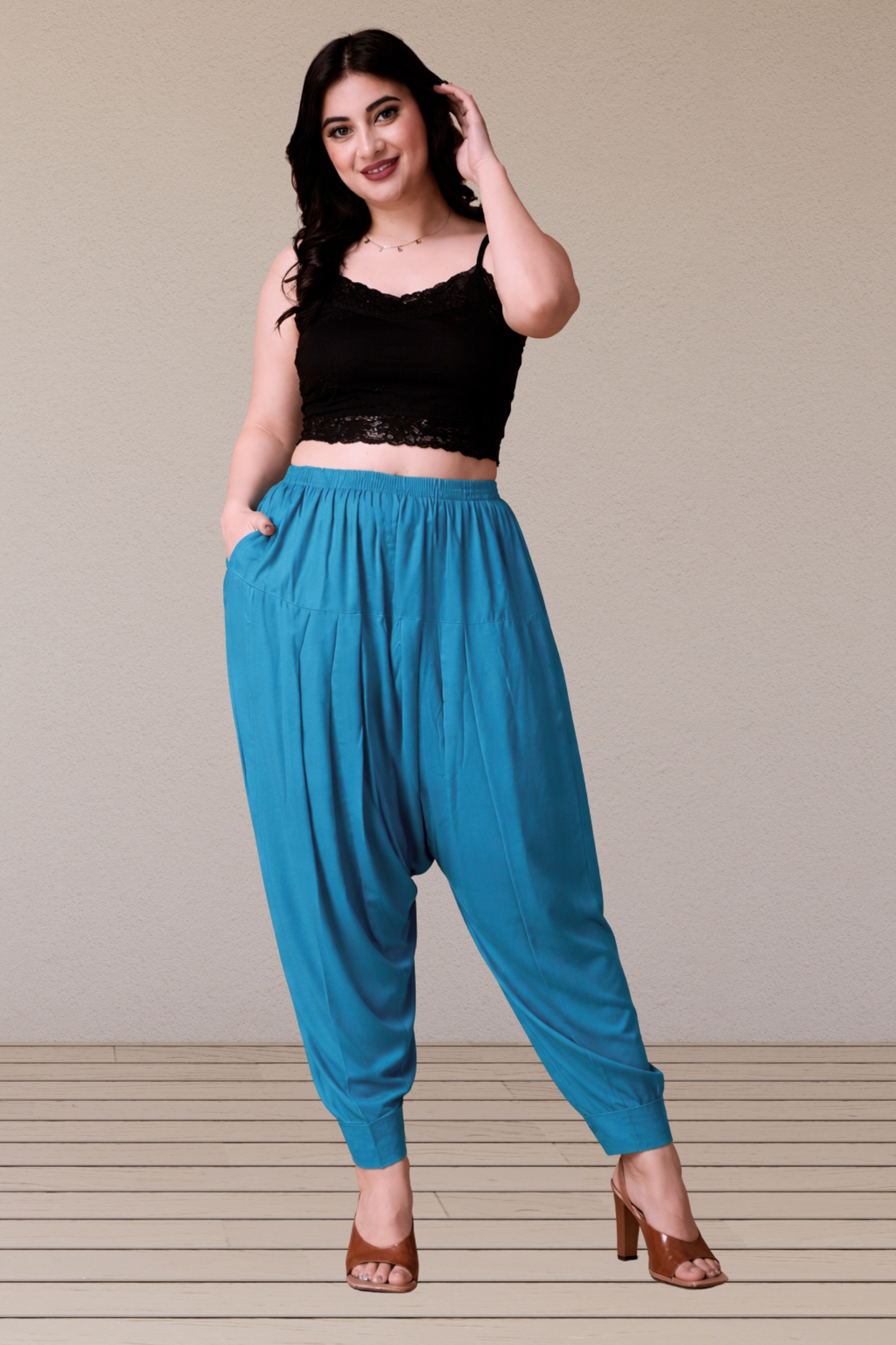 Firozi Rayon Pleated Salwar