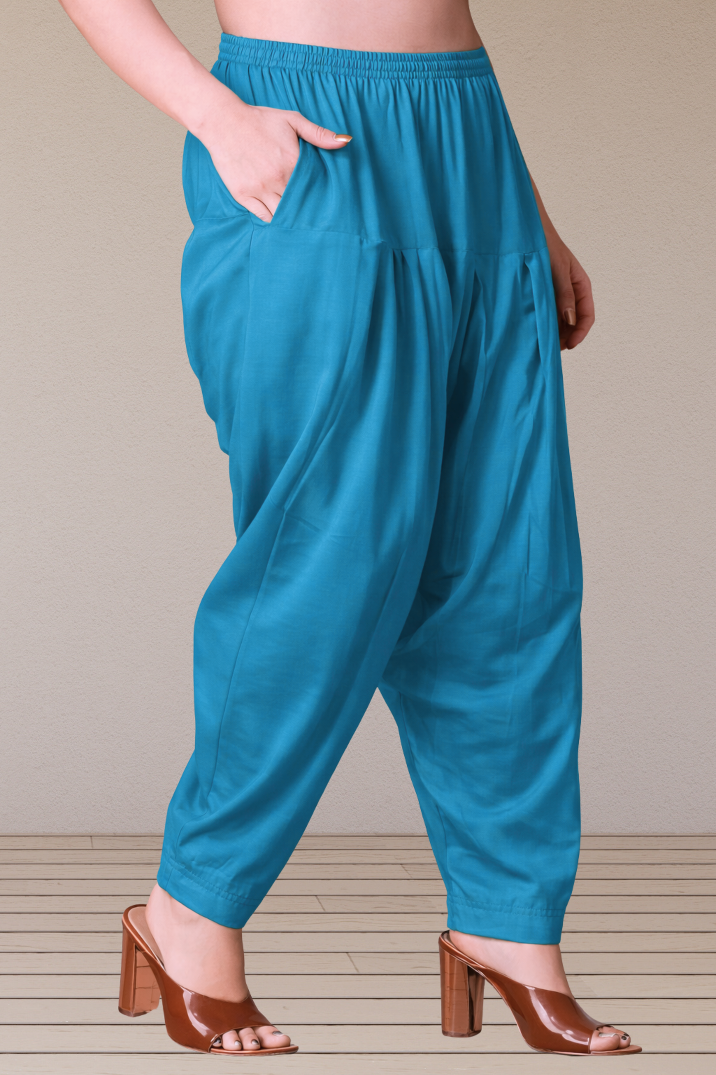 Firozi Rayon Pleated Salwar