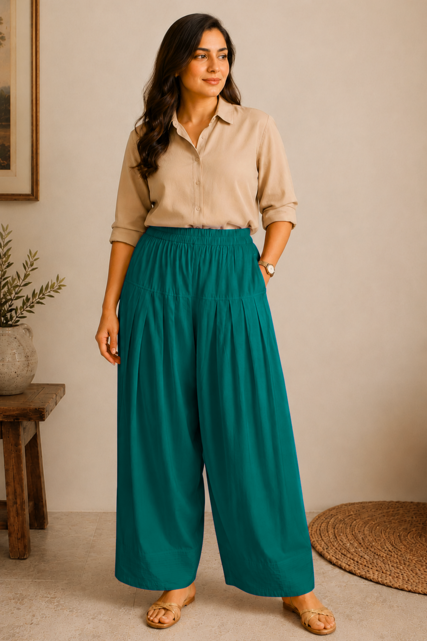 Firozi Rayon Farshi Salwar
