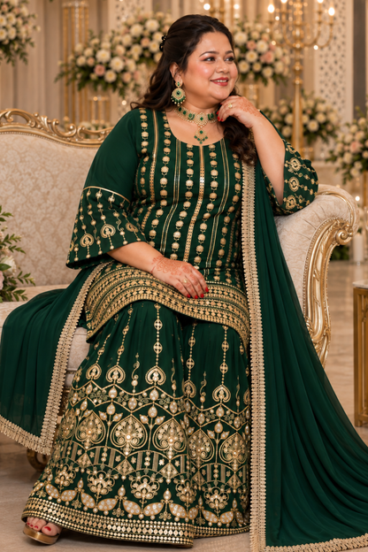 Aurora Forest Embroidered Georgette Suit