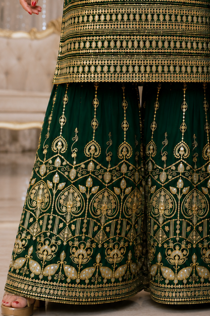 Aurora Forest Embroidered Georgette Suit