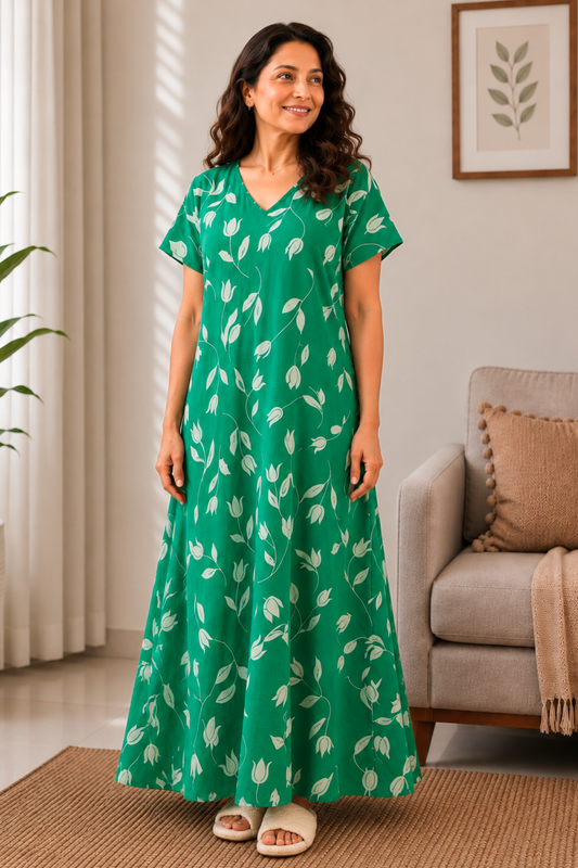 Emerald Ease Rayon Night Gown