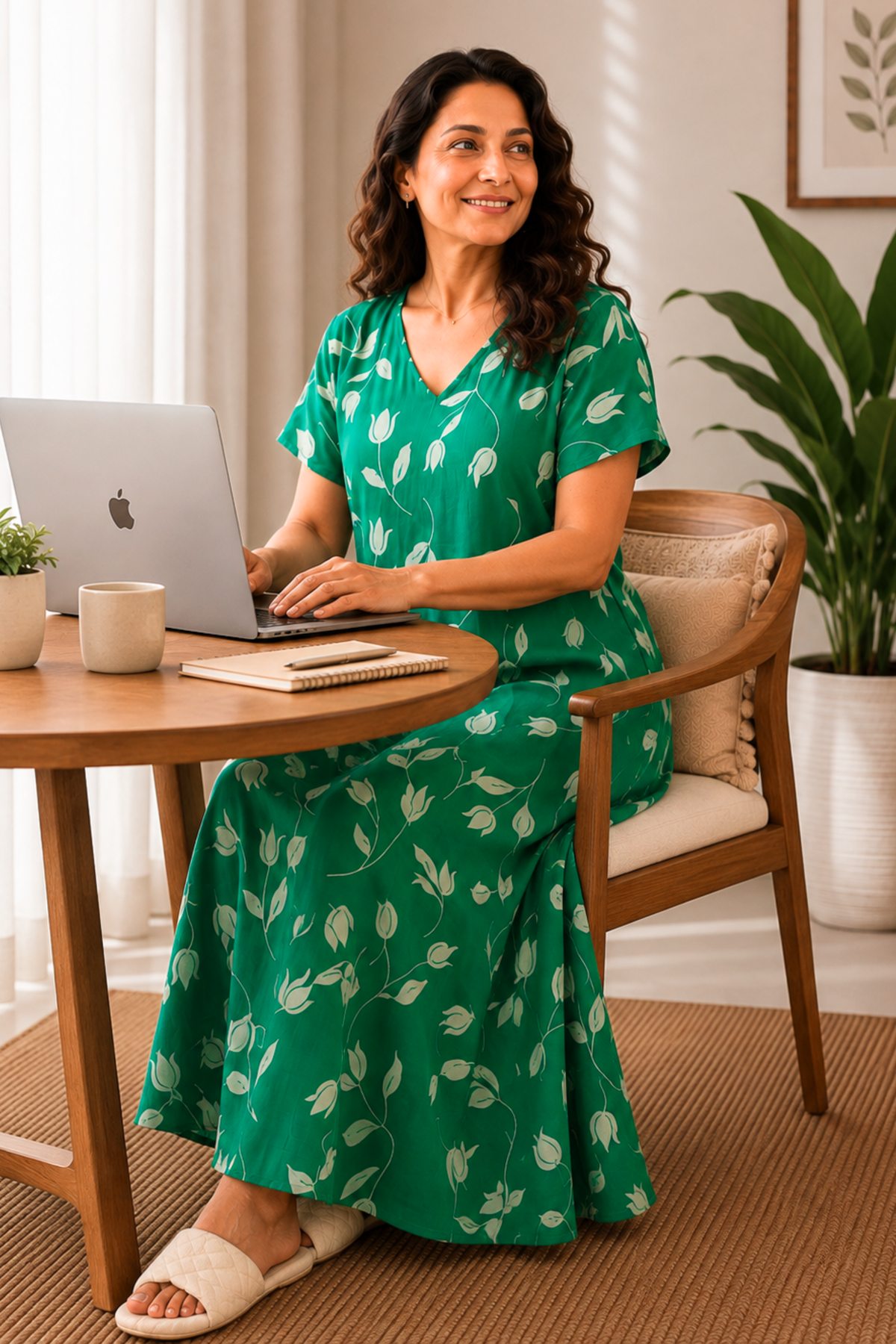 Emerald Ease Rayon Night Gown