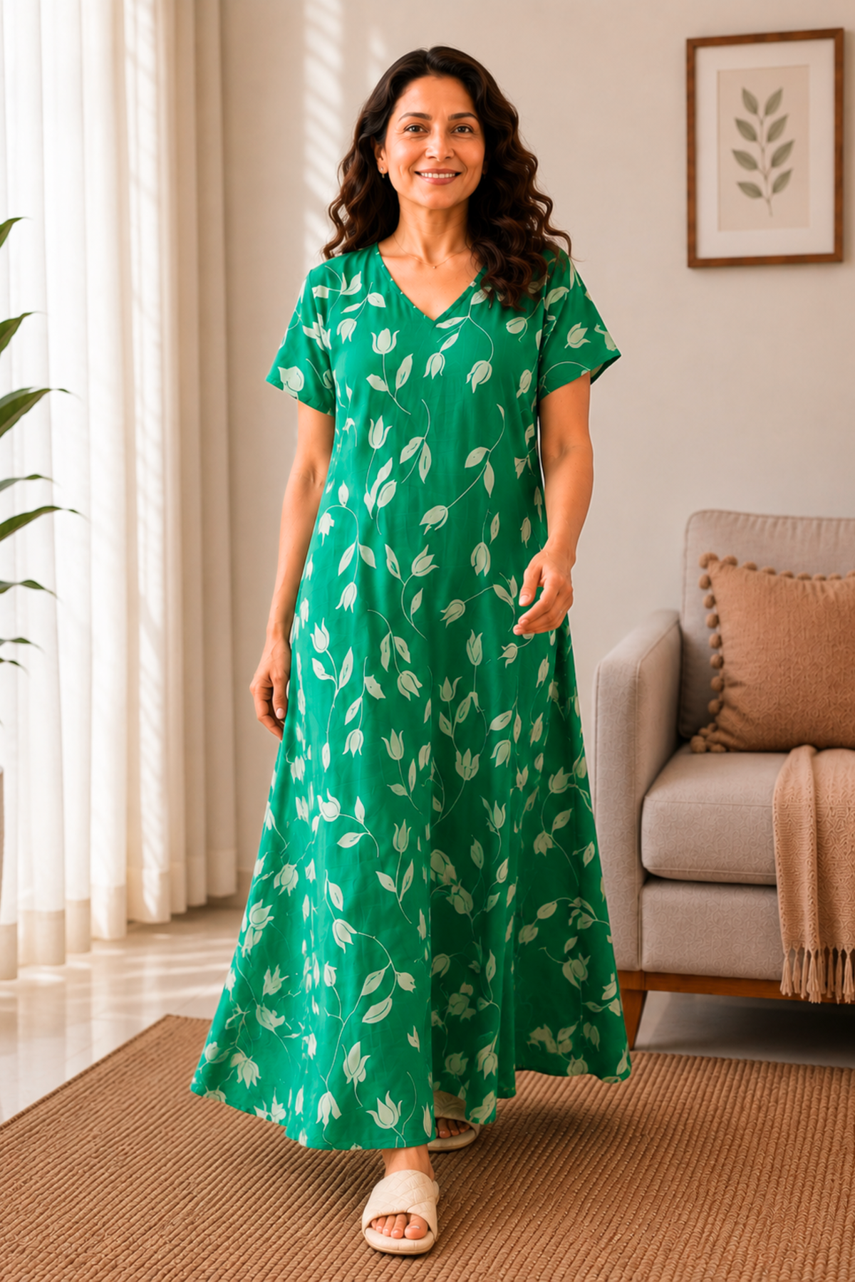 Emerald Ease Rayon Night Gown