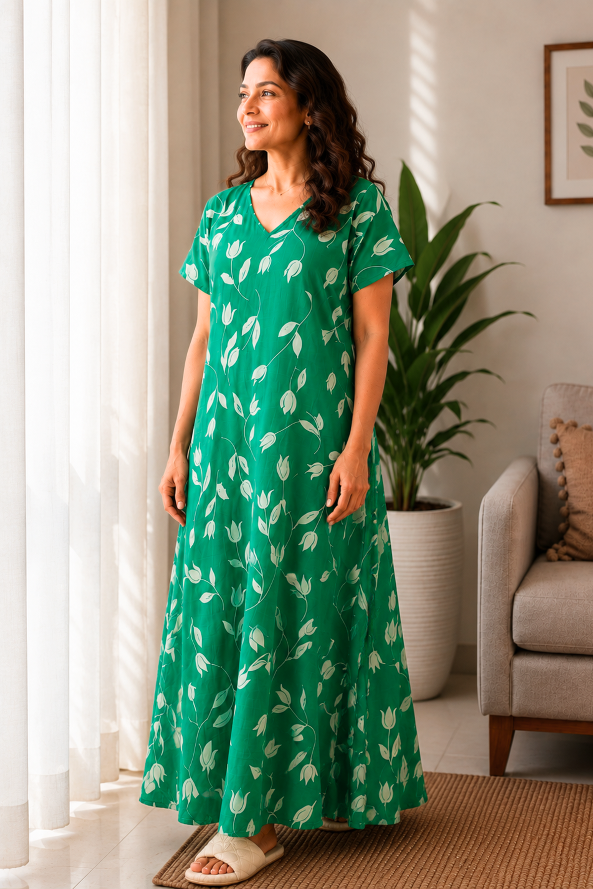 Emerald Ease Rayon Night Gown