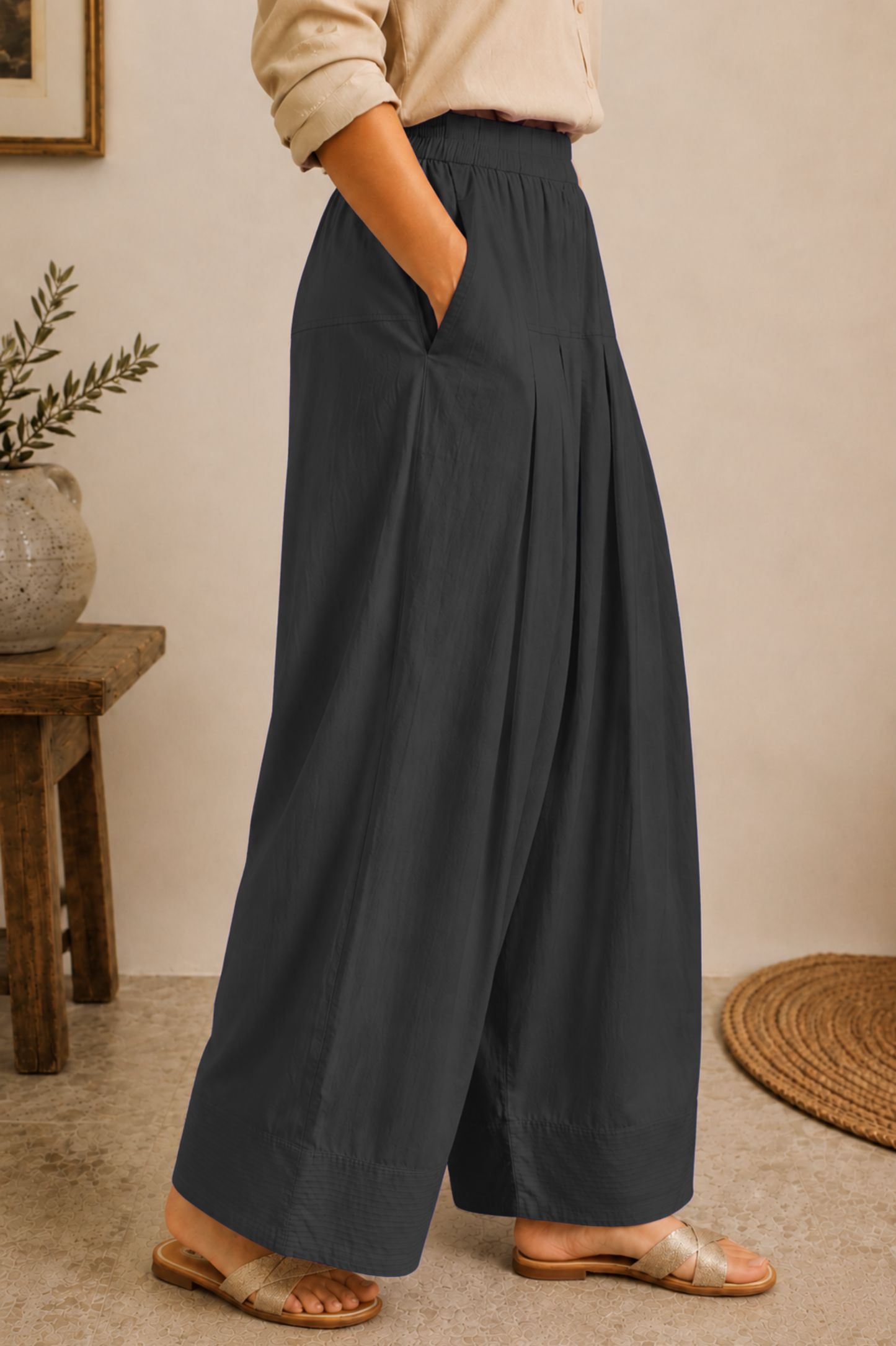 Dark Grey Rayon Farshi Salwar