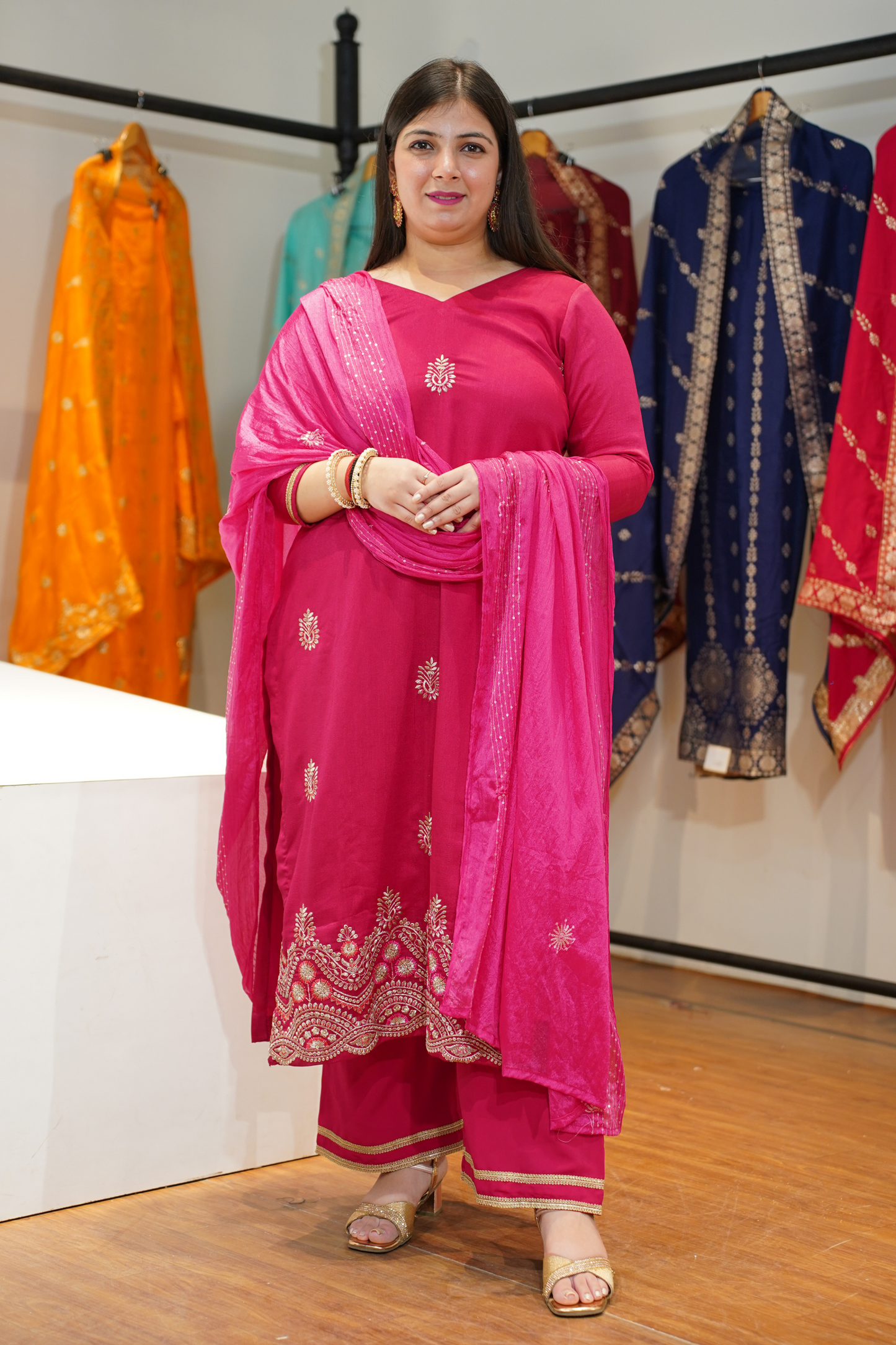 Gulaabi Adaa Embroidered Fancy Suit