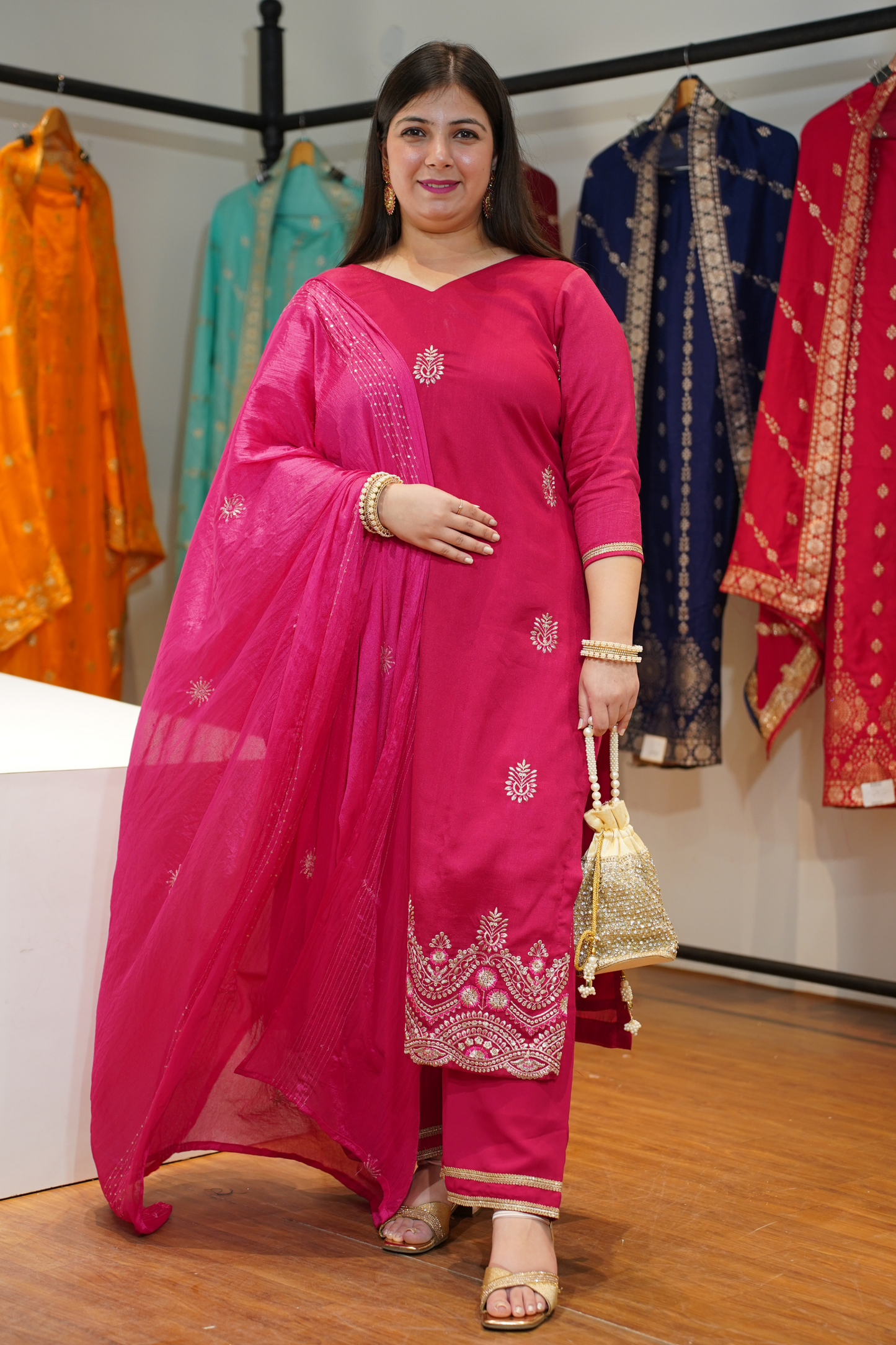 Gulaabi Adaa Embroidered Fancy Suit