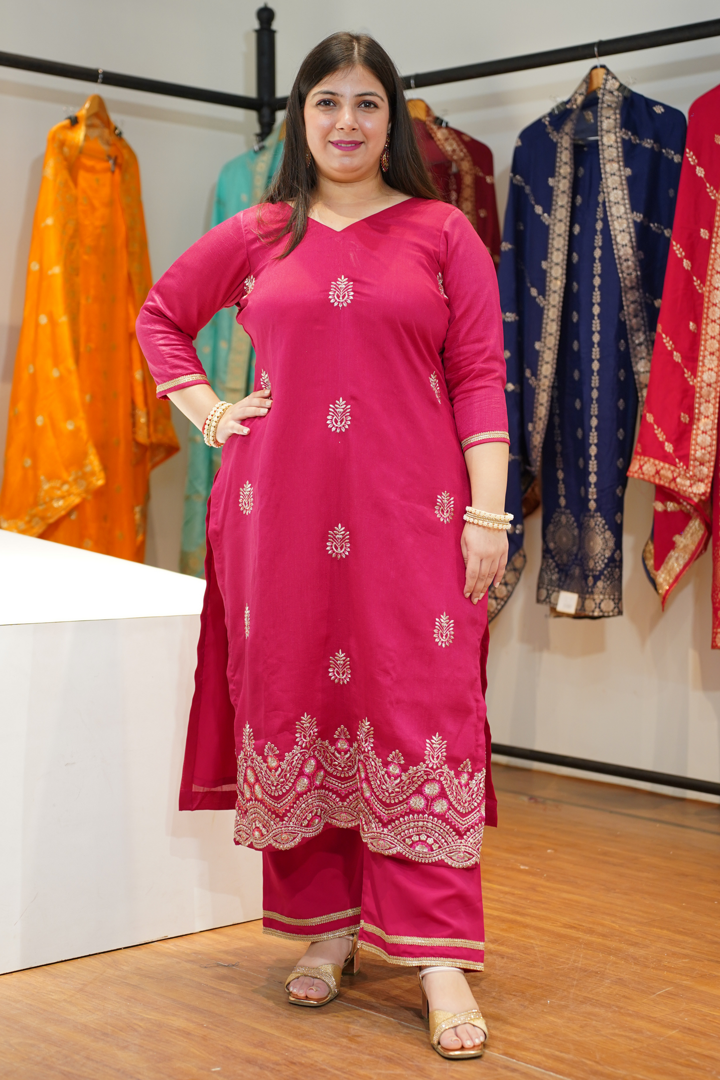 Gulaabi Adaa Embroidered Fancy Suit