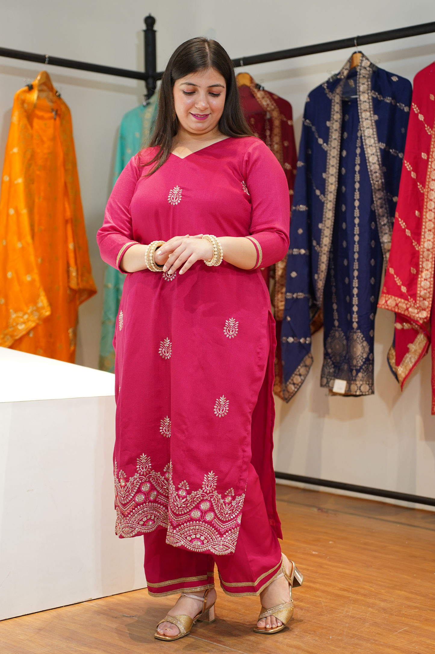 Gulaabi Adaa Embroidered Fancy Suit