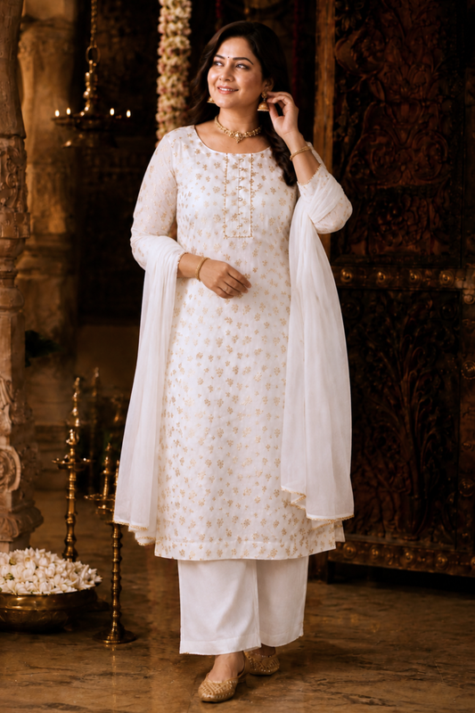 Banhi Jacquard Silk Suit Set