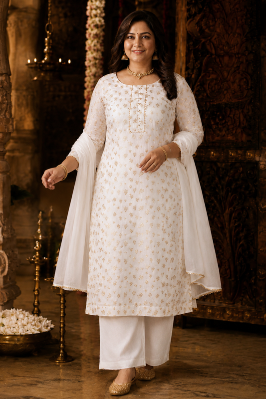 Banhi Jacquard Silk Suit Set