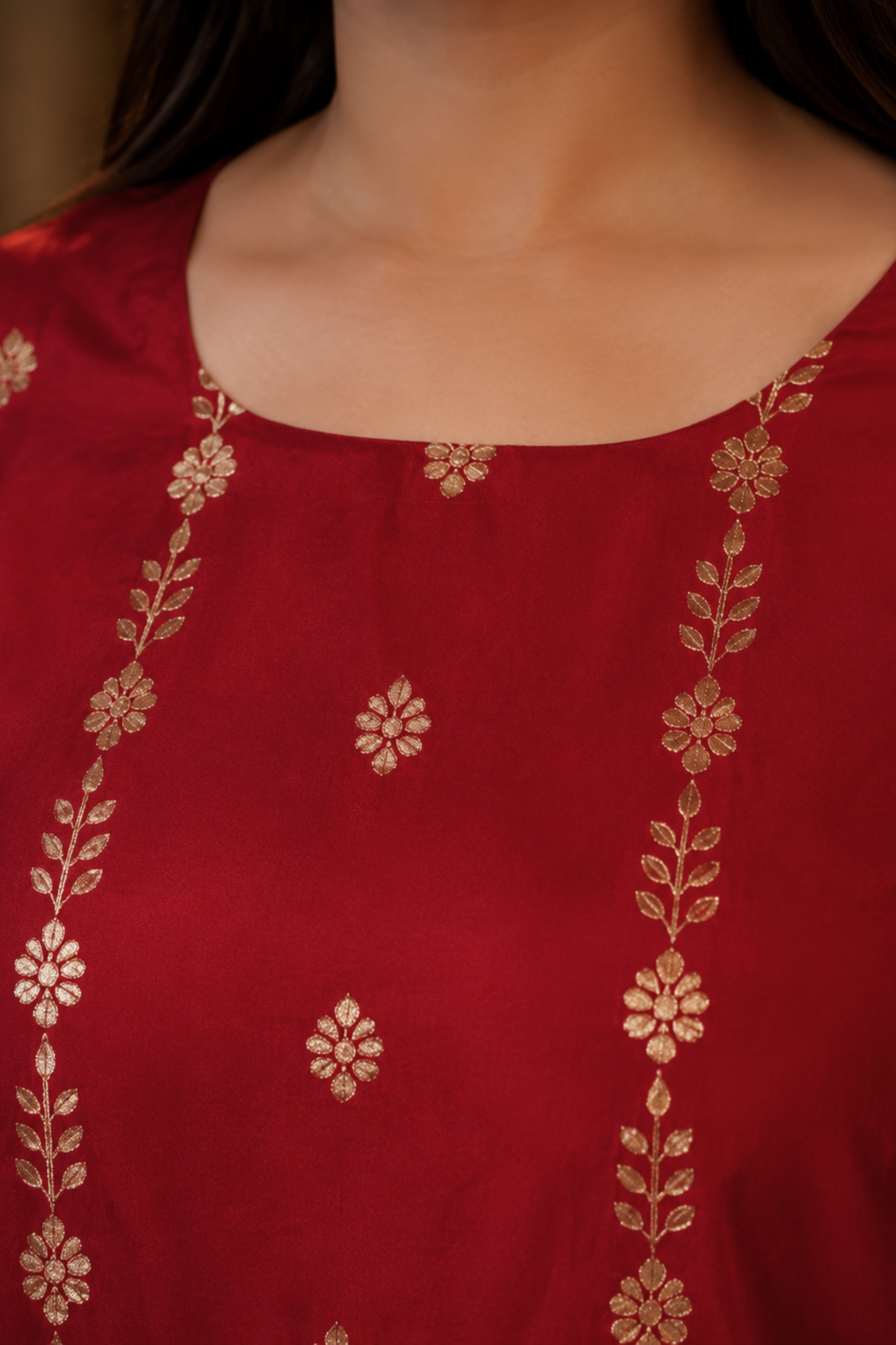 Lavanya Maroon Jacquard Silk Suit