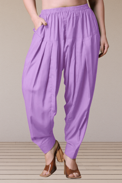 Lavender Rayon Classic Salwar With Pocket