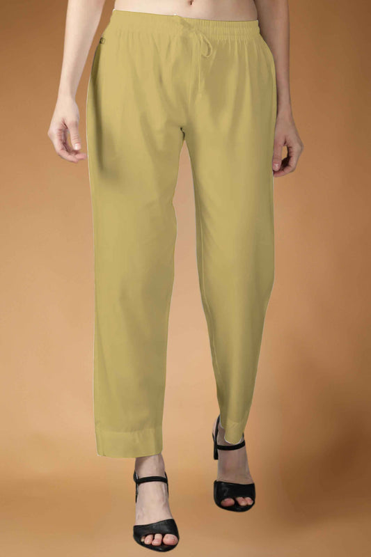 Light Beige Rayon Kurti Pant