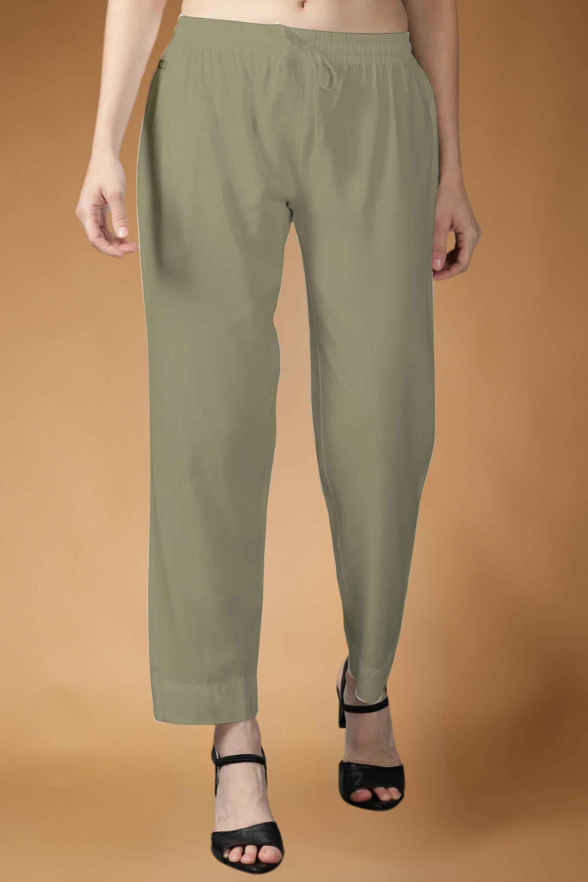 Light Taupe Rayon Kurti Pant