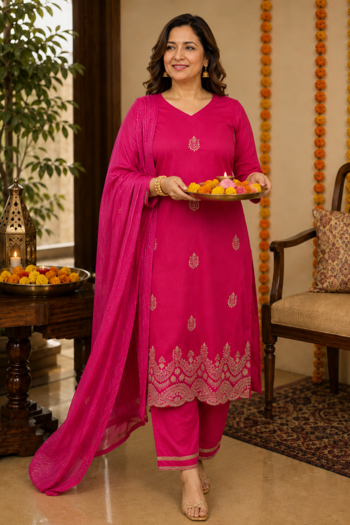 Gulaabi Adaa Embroidered Fancy Suit