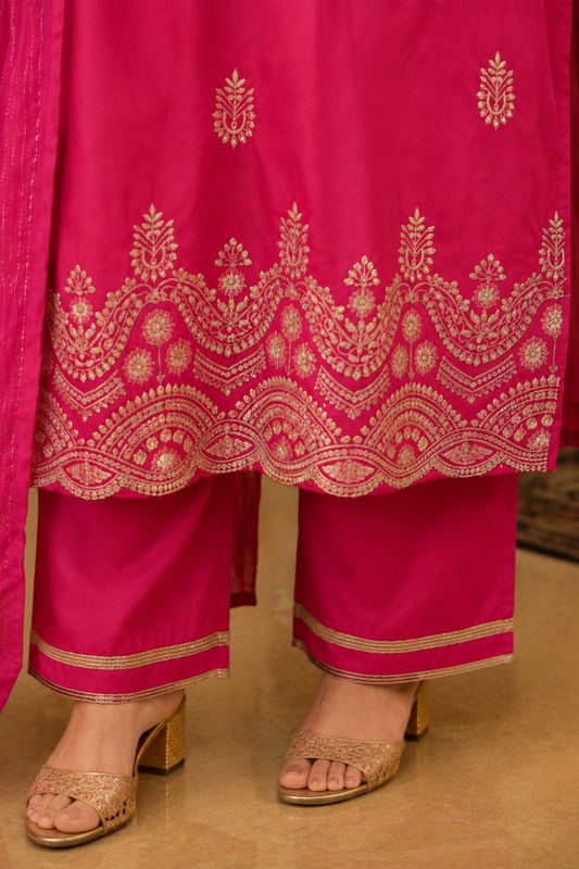 Gulaabi Adaa Embroidered Fancy Suit