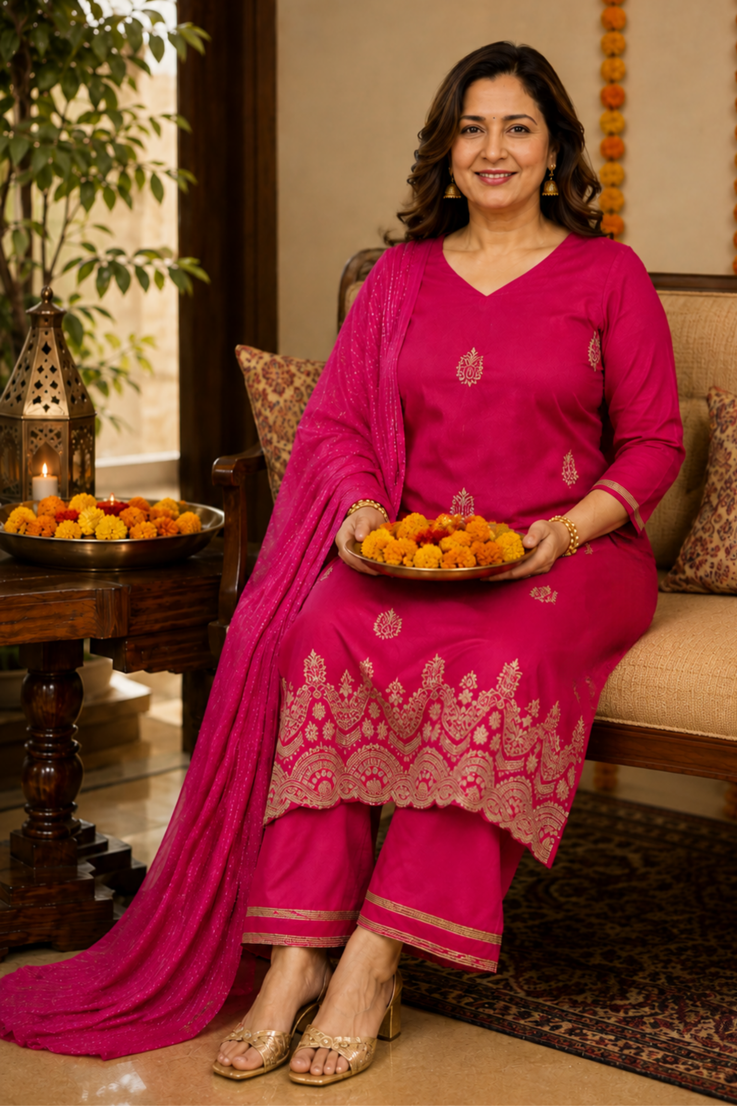 Gulaabi Adaa Embroidered Fancy Suit