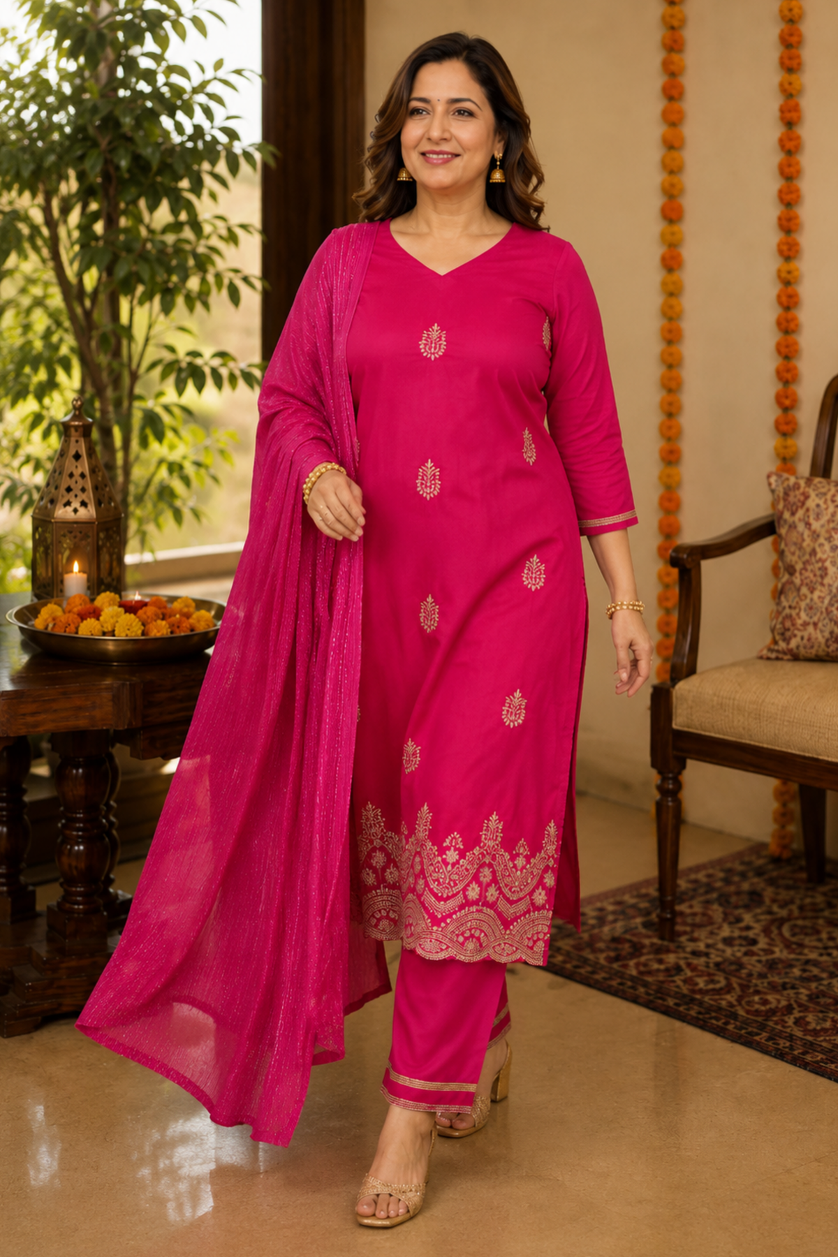 Gulaabi Adaa Embroidered Fancy Suit