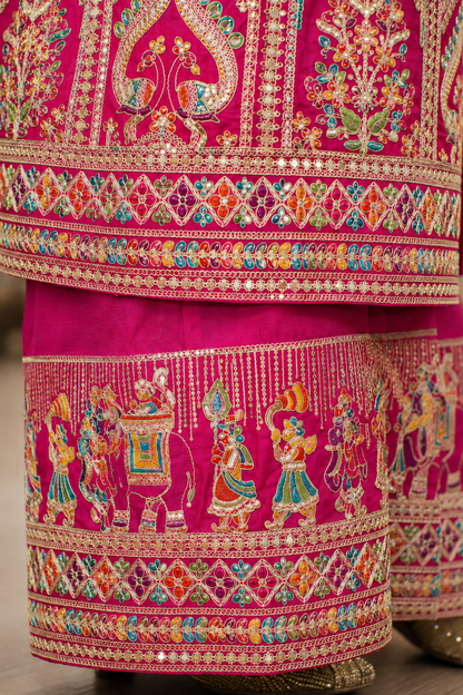 Mehveen Palkhi Zari Embroidered Suit With Flared Pants