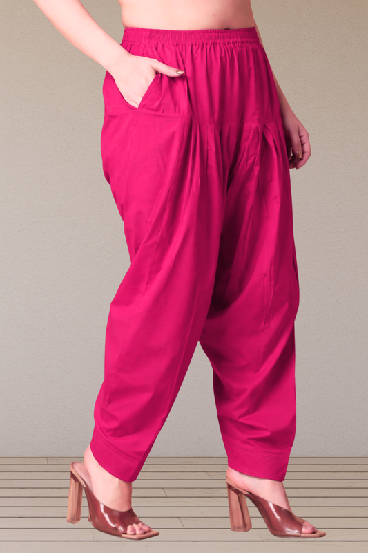 Magenta Classic Cotton Salwar With Pocket