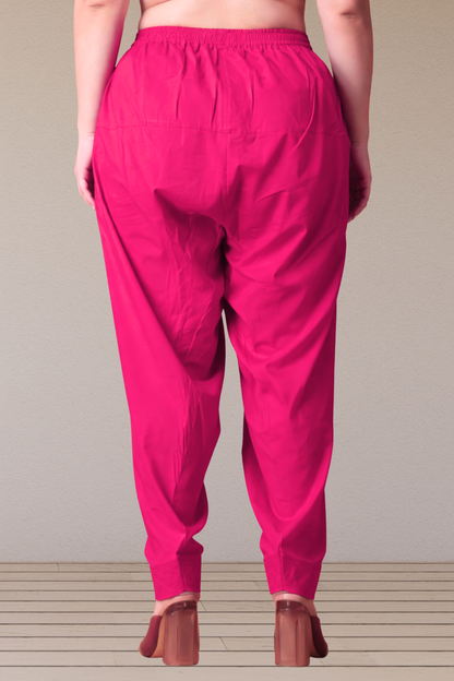 Magenta Classic Cotton Salwar With Pocket