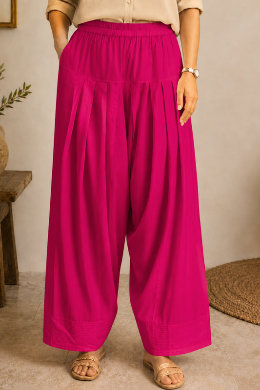 Magenta Rayon Farshi Salwar
