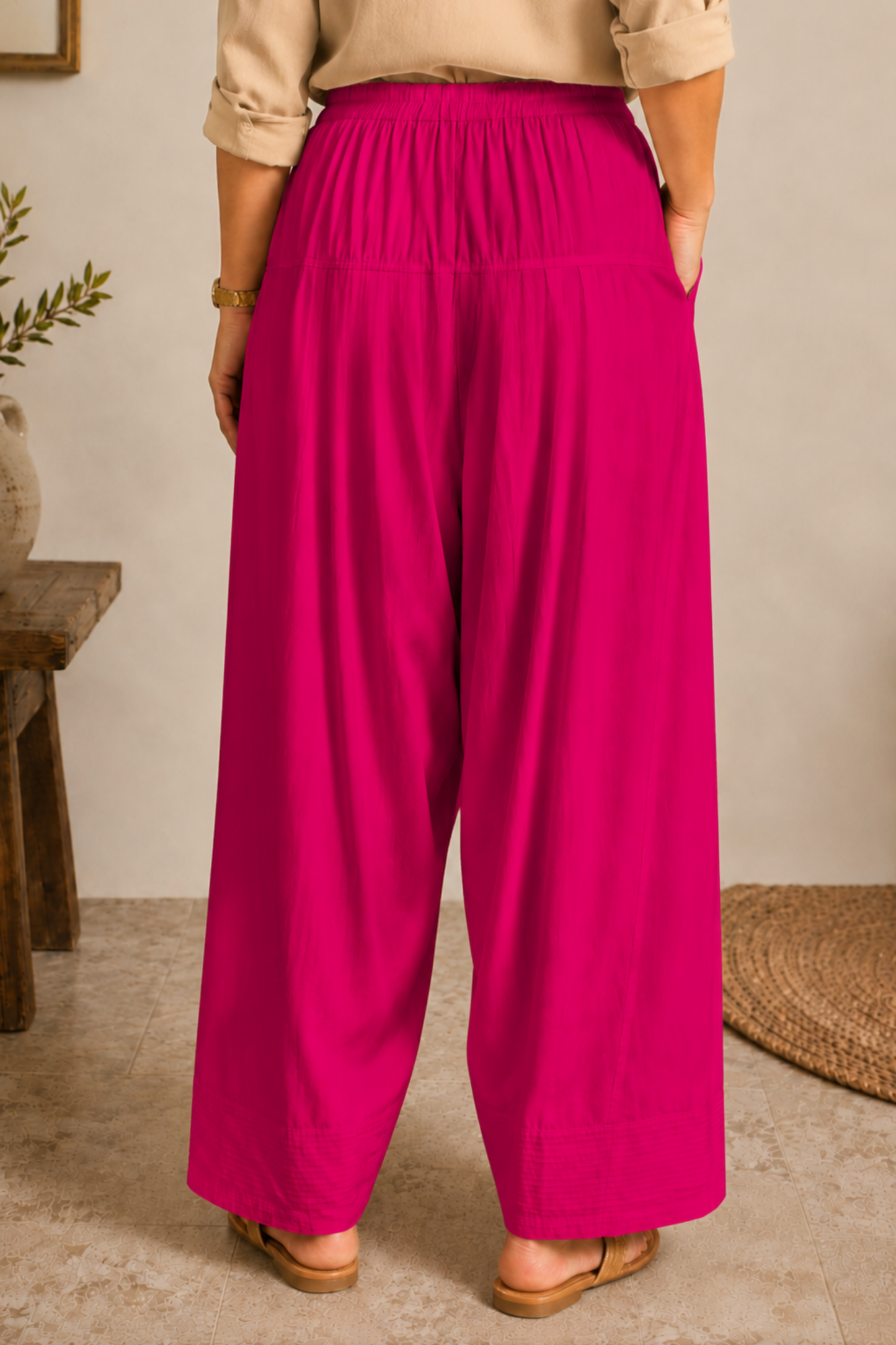 Magenta Rayon Farshi Salwar