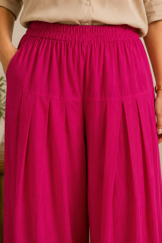 Magenta Rayon Farshi Salwar