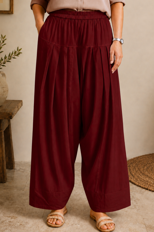 Maroon Rayon Farshi Salwar