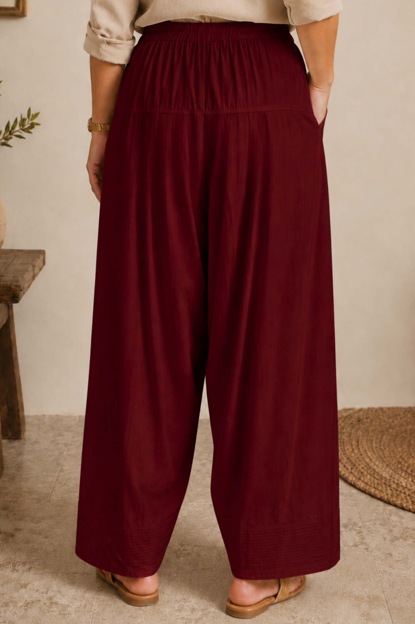 Maroon Rayon Farshi Salwar