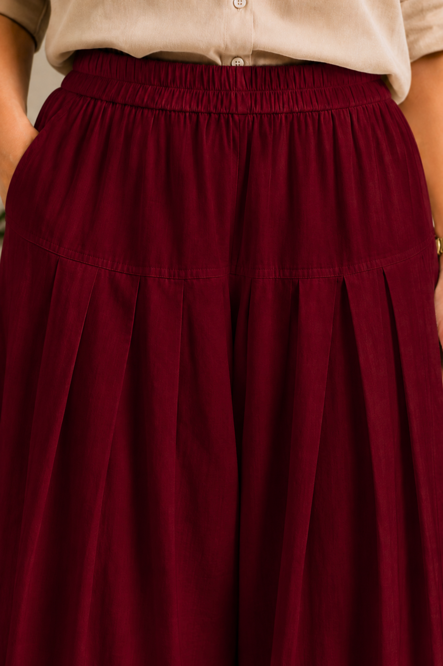 Maroon Rayon Farshi Salwar