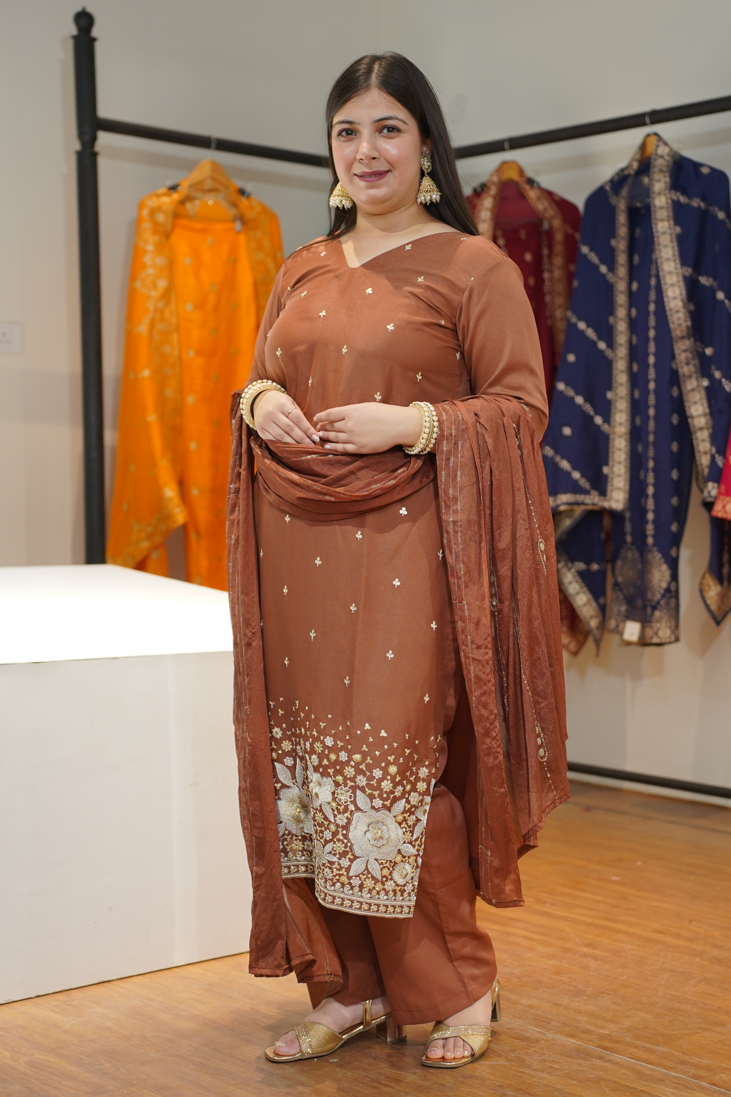 Masala Chai Embroidered Fancy Suit