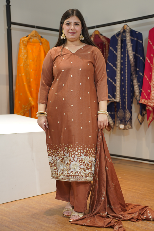 Masala Chai Embroidered Fancy Suit