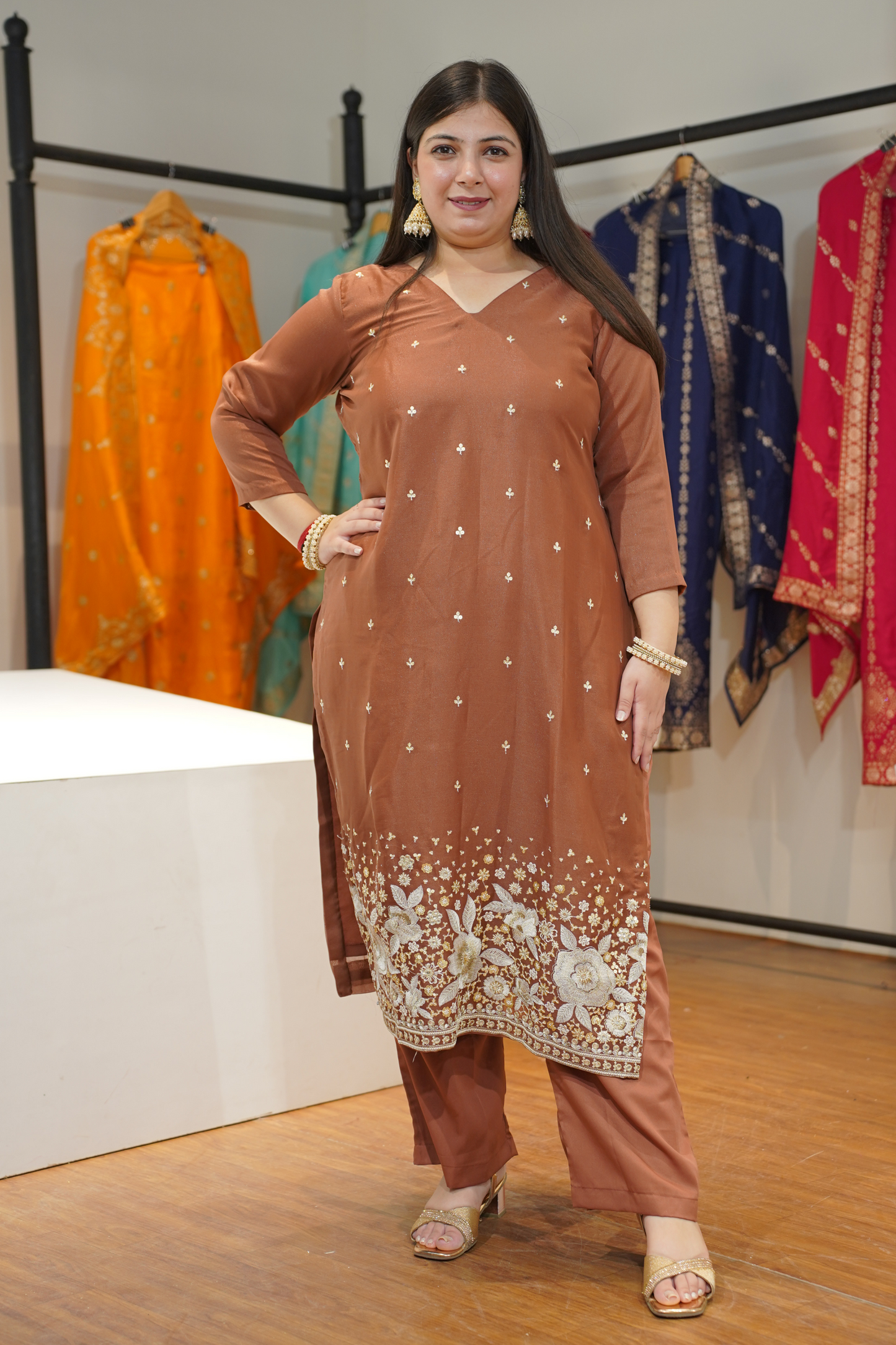 Masala Chai Embroidered Fancy Suit